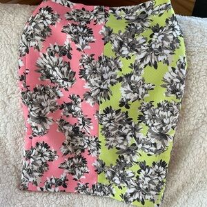 J. Crew Vibrant Floral Pencil Skirt